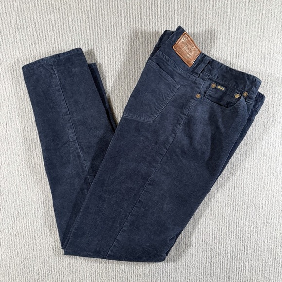 Polo Ralph Lauren Other - Polo Ralph Lauren Corduroy Pants Size 18x30 Navy Blue Straight Cotton Stretch‎
